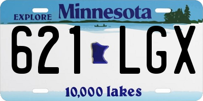 MN license plate 621LGX