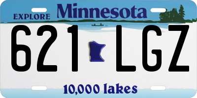 MN license plate 621LGZ