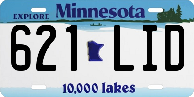 MN license plate 621LID