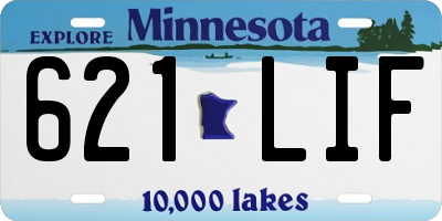 MN license plate 621LIF