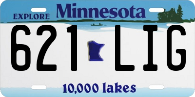 MN license plate 621LIG