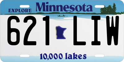 MN license plate 621LIW