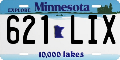MN license plate 621LIX