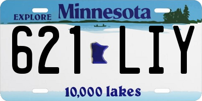 MN license plate 621LIY