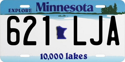 MN license plate 621LJA