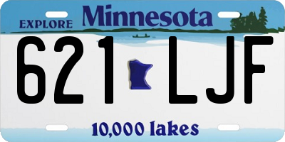 MN license plate 621LJF