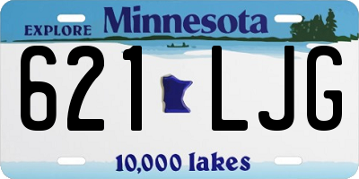MN license plate 621LJG