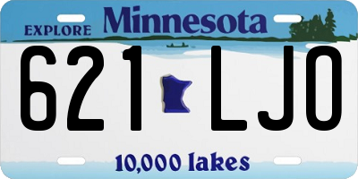 MN license plate 621LJO