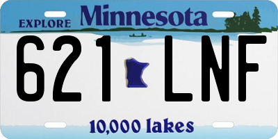 MN license plate 621LNF