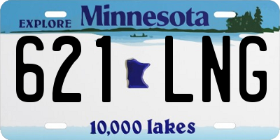 MN license plate 621LNG