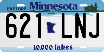 MN license plate 621LNJ