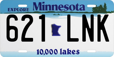 MN license plate 621LNK