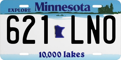 MN license plate 621LNO