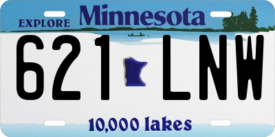 MN license plate 621LNW