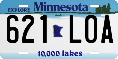 MN license plate 621LOA