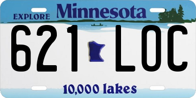 MN license plate 621LOC