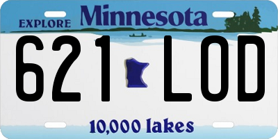 MN license plate 621LOD