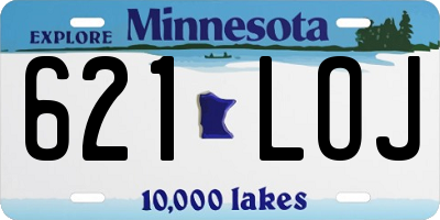 MN license plate 621LOJ