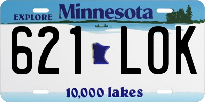 MN license plate 621LOK