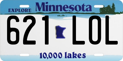 MN license plate 621LOL