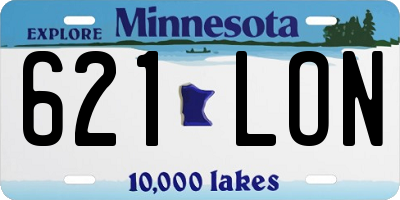 MN license plate 621LON