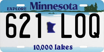 MN license plate 621LOQ