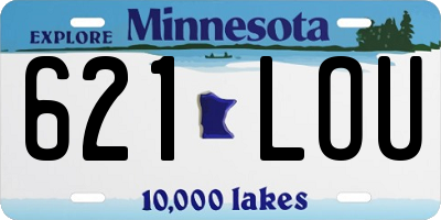 MN license plate 621LOU