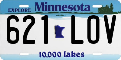 MN license plate 621LOV