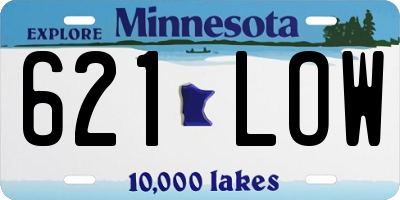 MN license plate 621LOW