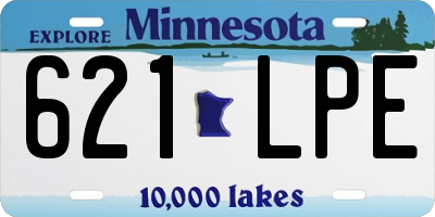 MN license plate 621LPE