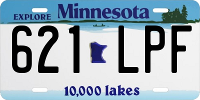 MN license plate 621LPF