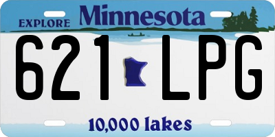 MN license plate 621LPG