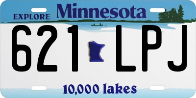 MN license plate 621LPJ