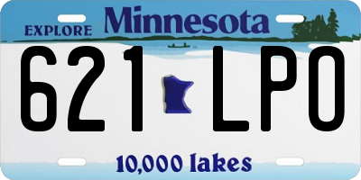 MN license plate 621LPO