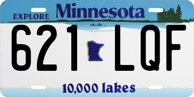 MN license plate 621LQF