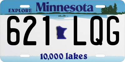 MN license plate 621LQG