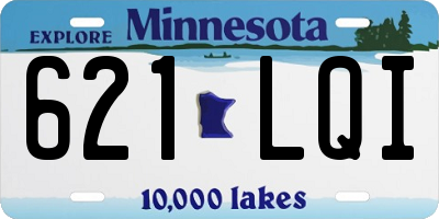 MN license plate 621LQI