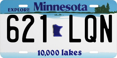 MN license plate 621LQN
