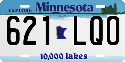 MN license plate 621LQO