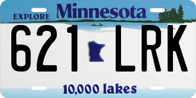 MN license plate 621LRK
