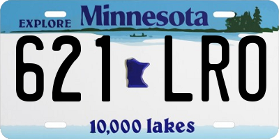 MN license plate 621LRO