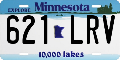 MN license plate 621LRV