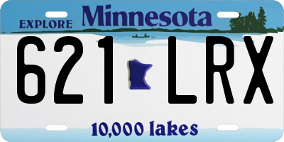 MN license plate 621LRX