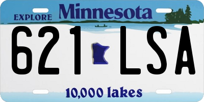 MN license plate 621LSA