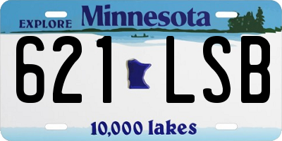 MN license plate 621LSB