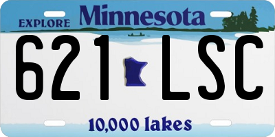 MN license plate 621LSC