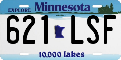 MN license plate 621LSF