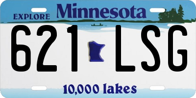 MN license plate 621LSG