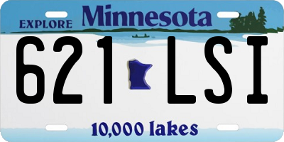 MN license plate 621LSI