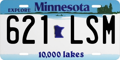 MN license plate 621LSM
